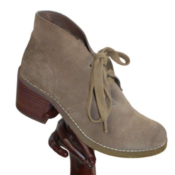 Sbicca Terrafina Vintage Collection Sandstone Suede Lace-Up Ankle Boot Size 6 - Picture 3 of 8